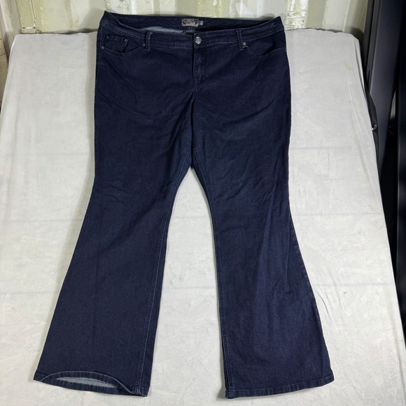 torrid Denim - Torrid Womens Luxe Slim Bootcut Jeans Indigo Blue Denim Super Stretch Size 22 T